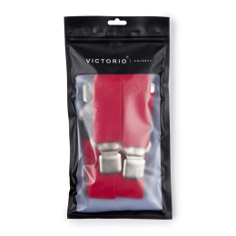 Red men's Victorio trouser braces