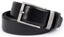 Victorio leather belt for men from the Lux series in black color